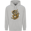Steampunk Dragon Childrens Kids Hoodie Sports Grey