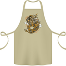Steampunk Dragon Cotton Apron 100% Organic Khaki