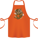 Steampunk Dragon Cotton Apron 100% Organic Orange