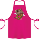Steampunk Dragon Cotton Apron 100% Organic Pink