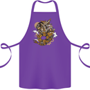 Steampunk Dragon Cotton Apron 100% Organic Purple