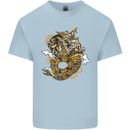 Steampunk Dragon Kids T-Shirt Childrens Light Blue