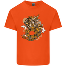 Steampunk Dragon Kids T-Shirt Childrens Orange