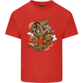 Steampunk Dragon Kids T-Shirt Childrens Red