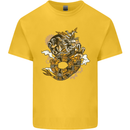 Steampunk Dragon Kids T-Shirt Childrens Yellow