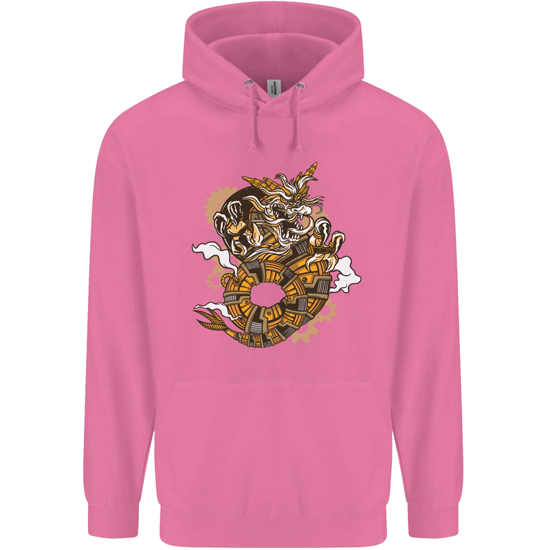 Steampunk Dragon Mens 80% Cotton Hoodie Azelea