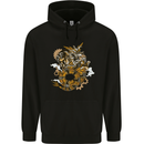 Steampunk Dragon Mens 80% Cotton Hoodie Black