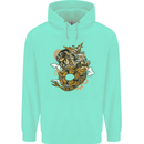 Steampunk Dragon Mens 80% Cotton Hoodie Peppermint