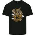 Steampunk Dragon Mens Cotton T-Shirt Tee Top Black