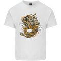 Steampunk Dragon Mens Cotton T-Shirt Tee Top White