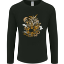 Steampunk Dragon Mens Long Sleeve T-Shirt Black