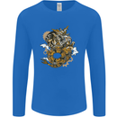 Steampunk Dragon Mens Long Sleeve T-Shirt Royal Blue