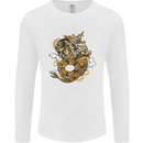 Steampunk Dragon Mens Long Sleeve T-Shirt White