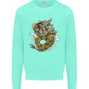 Steampunk Dragon Mens Sweatshirt Jumper Peppermint