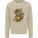 Steampunk Dragon Mens Sweatshirt Jumper Sand