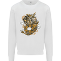 Steampunk Dragon Mens Sweatshirt Jumper White