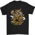 Steampunk Dragon Mens T-Shirt Cotton Gildan Black