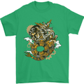 Steampunk Dragon Mens T-Shirt Cotton Gildan Irish Green