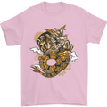 Steampunk Dragon Mens T-Shirt Cotton Gildan Light Pink