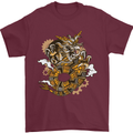 Steampunk Dragon Mens T-Shirt Cotton Gildan Maroon