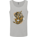Steampunk Dragon Mens Vest Tank Top Sports Grey