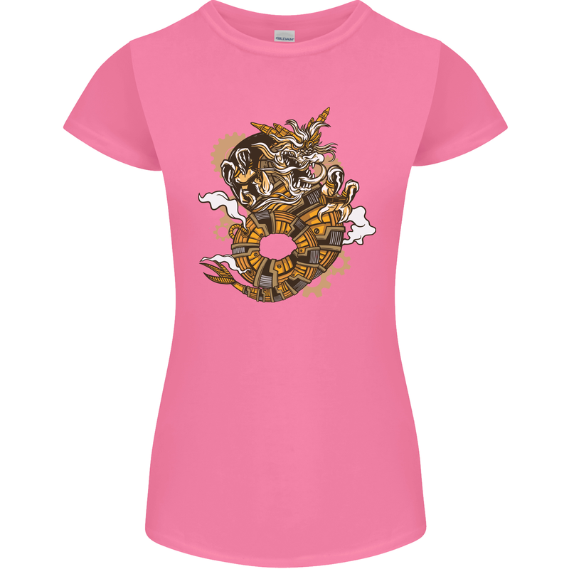 Steampunk Dragon Womens Petite Cut T-Shirt Azalea