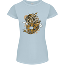 Steampunk Dragon Womens Petite Cut T-Shirt Light Blue
