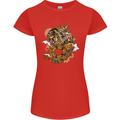 Steampunk Dragon Womens Petite Cut T-Shirt Red