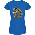 Steampunk Dragon Womens Petite Cut T-Shirt Royal Blue
