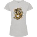 Steampunk Dragon Womens Petite Cut T-Shirt Sports Grey