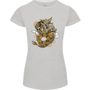 Steampunk Dragon Womens Petite Cut T-Shirt Sports Grey
