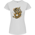 Steampunk Dragon Womens Petite Cut T-Shirt White