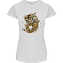 Steampunk Dragon Womens Petite Cut T-Shirt White