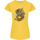 Steampunk Dragon Womens Petite Cut T-Shirt Yellow