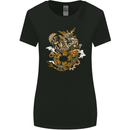 Steampunk Dragon Womens Wider Cut T-Shirt Black