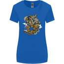 Steampunk Dragon Womens Wider Cut T-Shirt Royal Blue