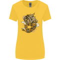 Steampunk Dragon Womens Wider Cut T-Shirt Yellow