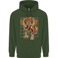 Steampunk Elephant Childrens Kids Hoodie Forest Green