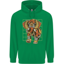Steampunk Elephant Childrens Kids Hoodie Irish Green