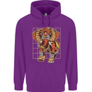 Steampunk Elephant Childrens Kids Hoodie Purple