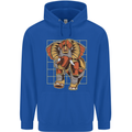 Steampunk Elephant Childrens Kids Hoodie Royal Blue