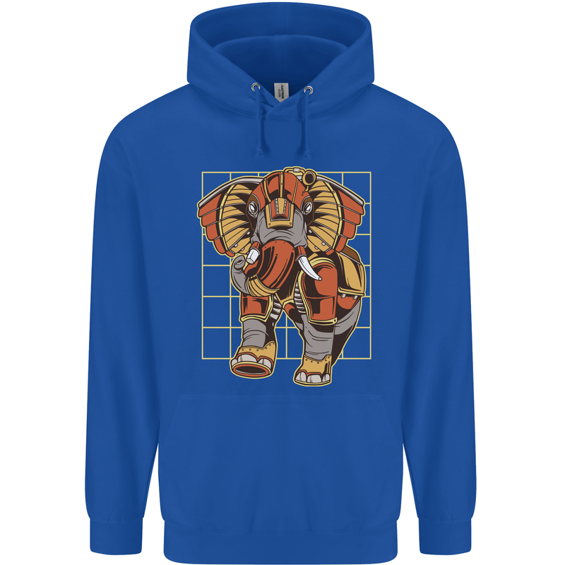 Steampunk Elephant Childrens Kids Hoodie Royal Blue