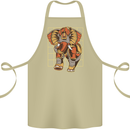 Steampunk Elephant Cotton Apron 100% Organic Khaki
