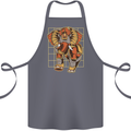 Steampunk Elephant Cotton Apron 100% Organic Steel