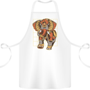 Steampunk Elephant Cotton Apron 100% Organic White