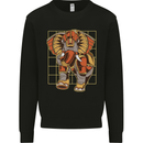 Steampunk Elephant Kids Sweatshirt Jumper Black