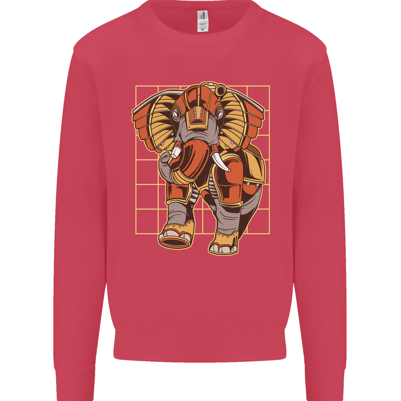 Steampunk Elephant Kids Sweatshirt Jumper Heliconia