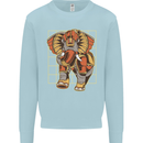 Steampunk Elephant Kids Sweatshirt Jumper Light Blue