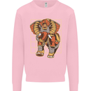 Steampunk Elephant Kids Sweatshirt Jumper Light Pink