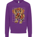 Steampunk Elephant Kids Sweatshirt Jumper Purple
